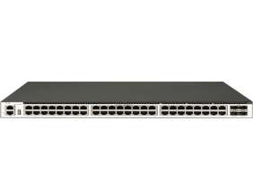 48 個(gè) 1GE Base-T 端口，4 個(gè) 10GE SFP+端口，三層以太網(wǎng)交換機(jī)